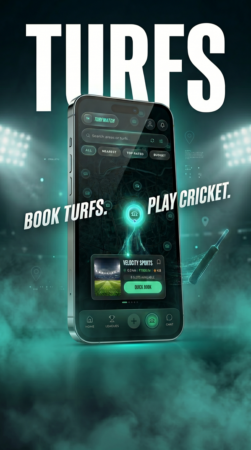TURFS — Book turfs, play cricket, find venues near you